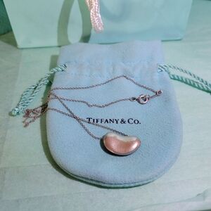 Tiffany & Co. Elsa Peretti 18mm Silver Bean Necklace